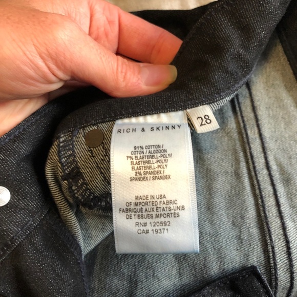 NWOT Rich & Skinny skinny jeans. Size 28 - Picture 2 of 8